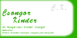 csongor kinder business card